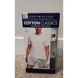 Tommy Hilfiger 3 pack cotton classics crewneck t-shirts, size large